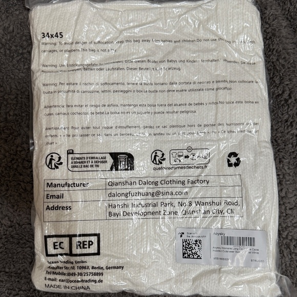 NEW Aoysky Womens Long Cardigans Cable Knitted Oversized Hooded Outer Med White - Picture 5 of 8